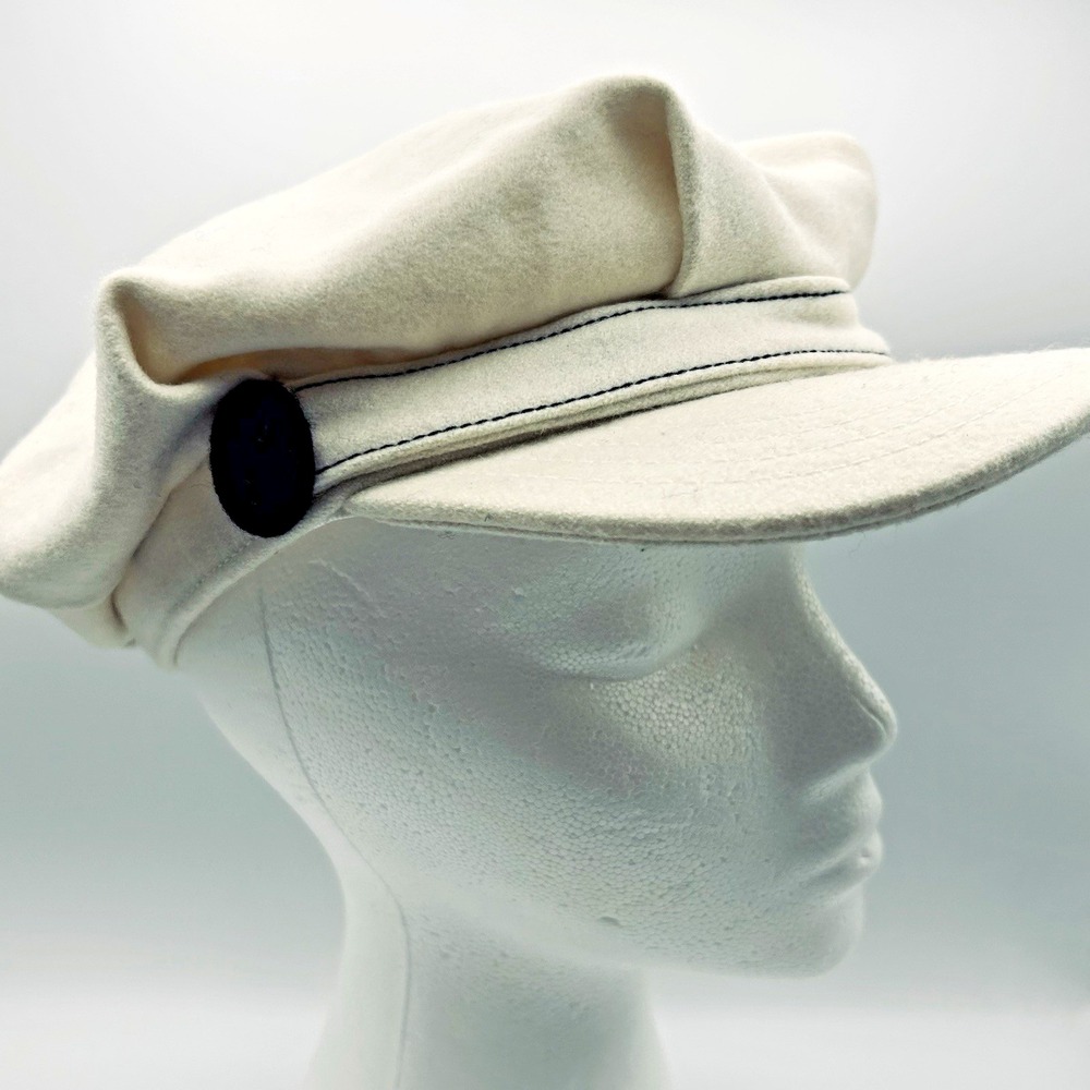 NWT Arden B Newsboy Hat Sugar Cream Wool Blend Cabbie Cap Sailor Newsies Punk